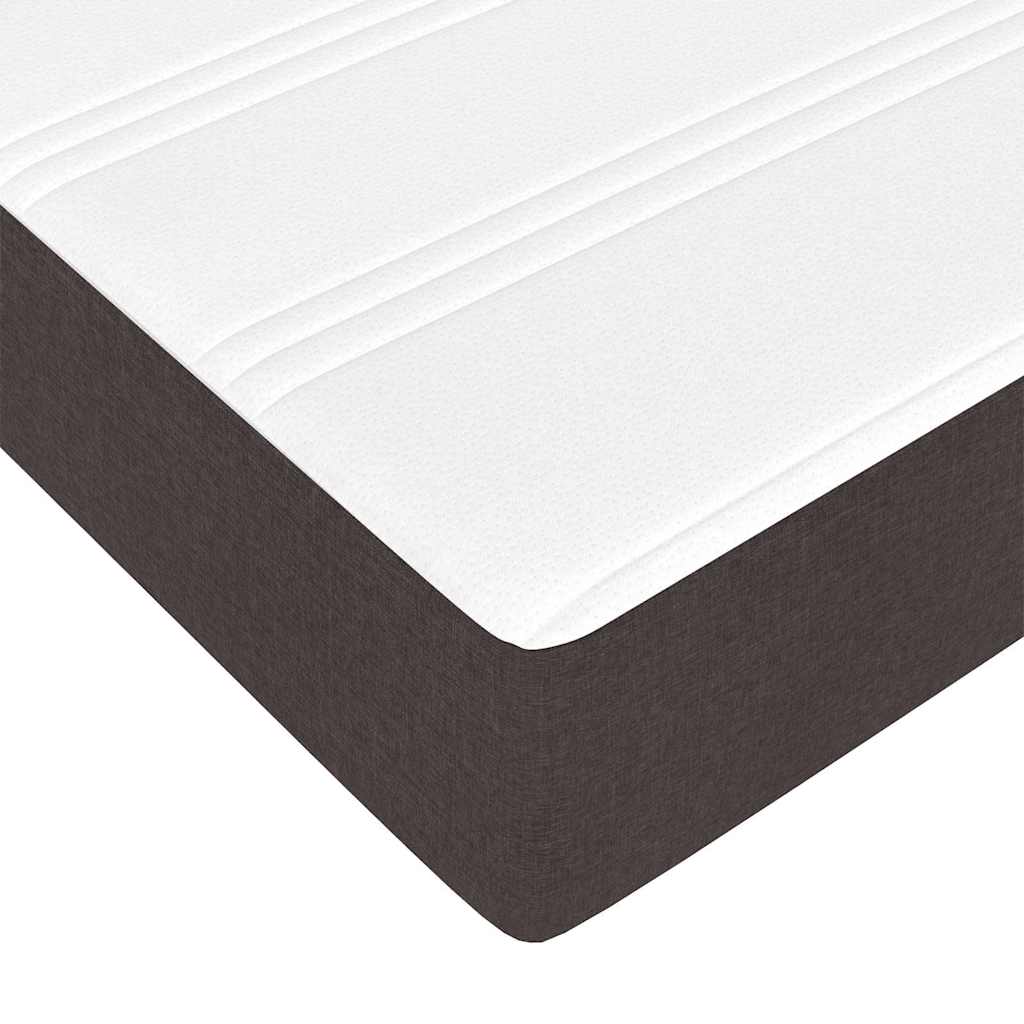 Bedframe met matras Donkerbruin 160 x 200 cm Stof – afbeelding 9