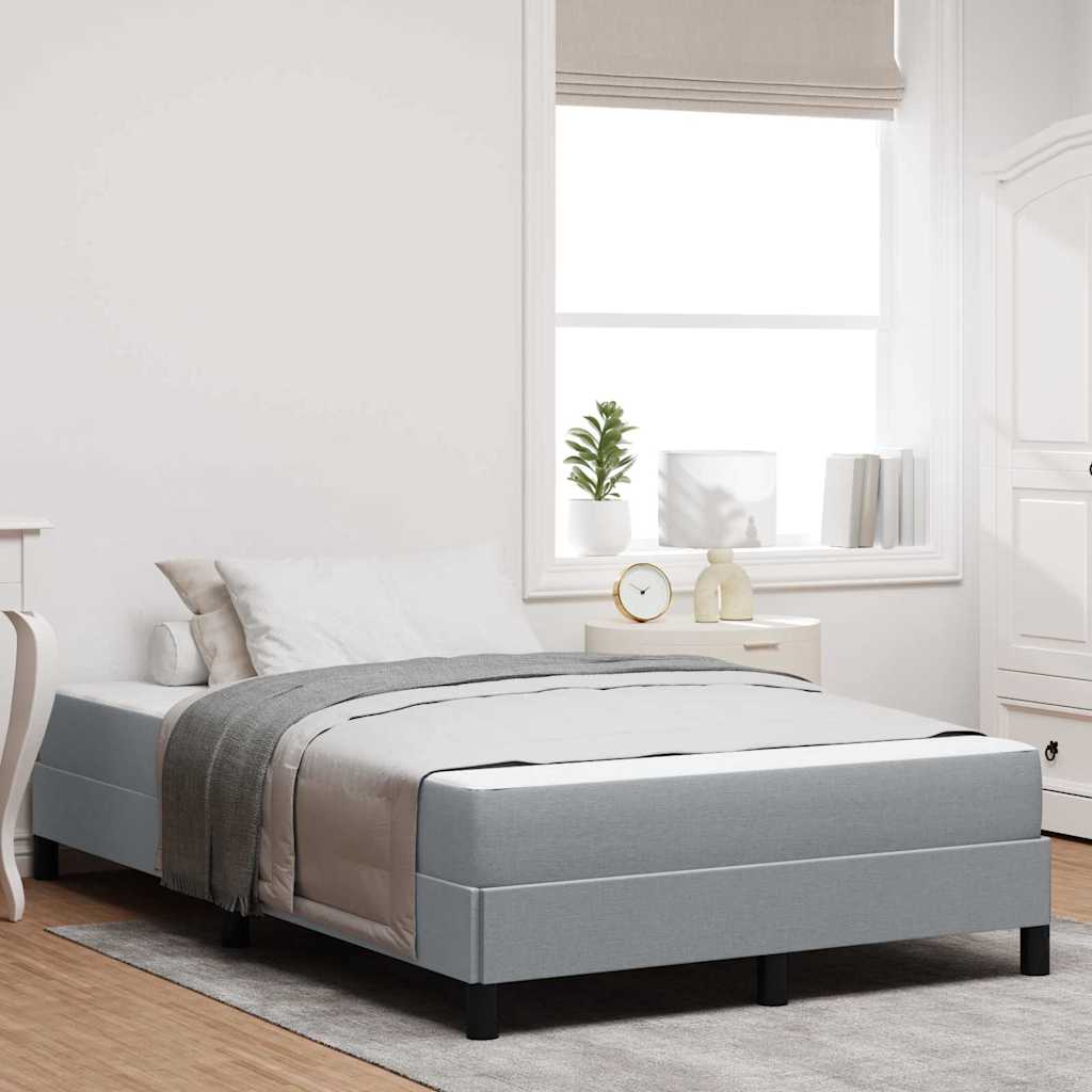 Boxspringbed met matras Lichtgrijs 120 x 190 cm Stof – afbeelding 1