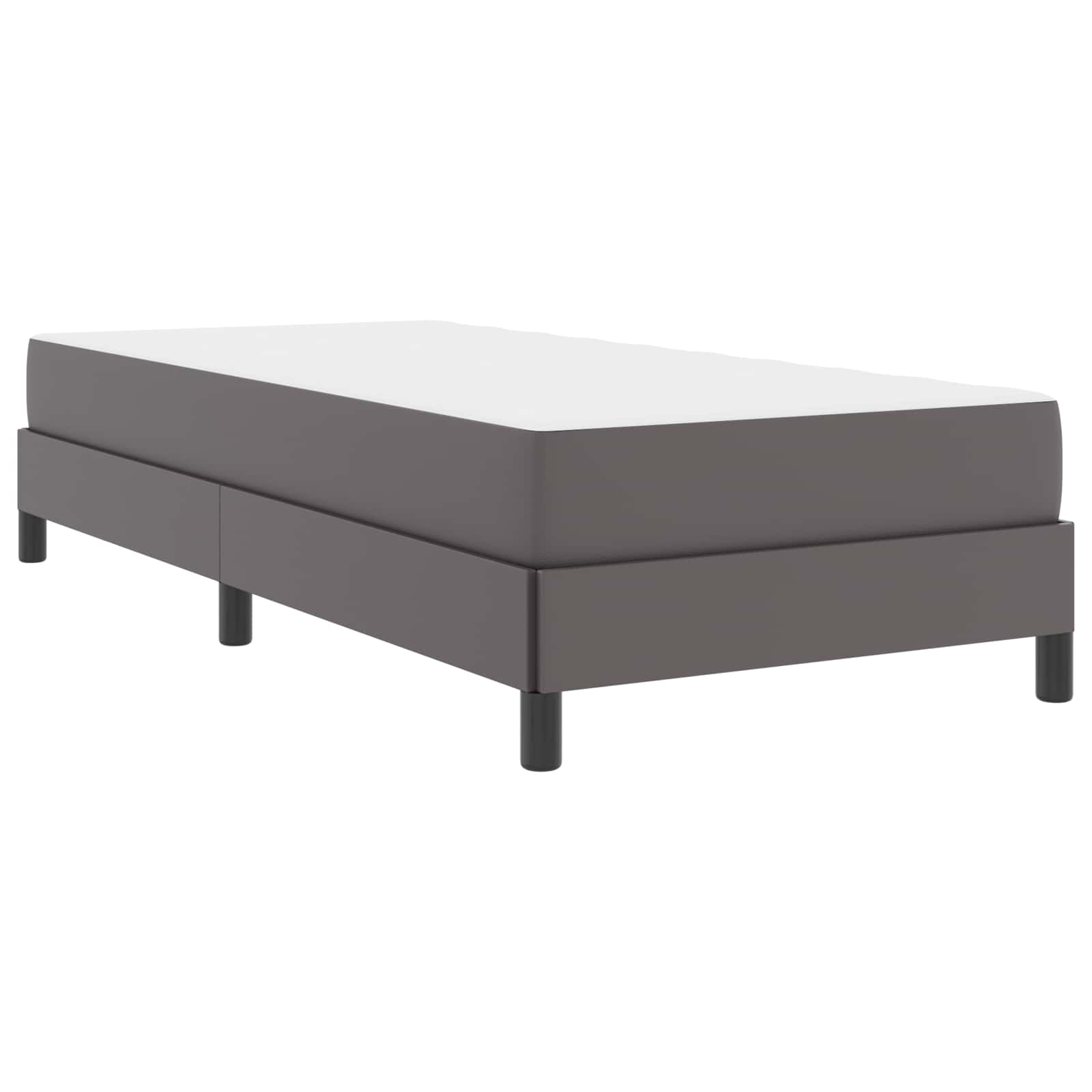 Bedframe met matras Grijs 80 x 200 cm Stof – afbeelding 4