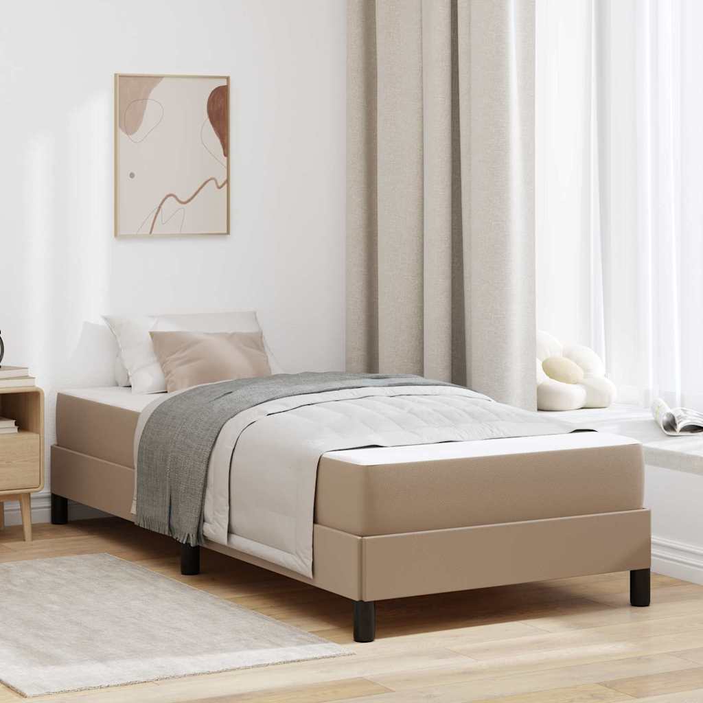 Bedframe met matras Cappuccino 90 x 200 cm Stof – afbeelding 1