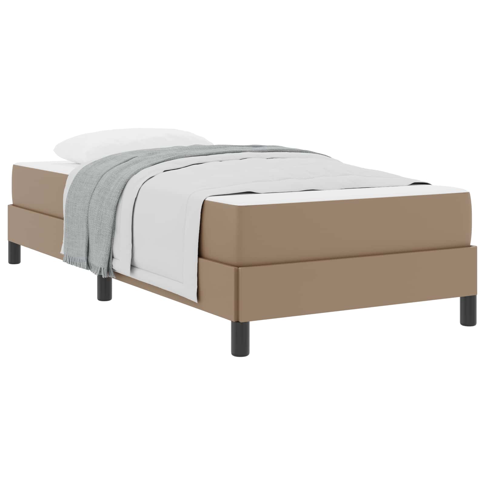 Bedframe met matras Cappuccino 100 x 200 cm Stof – afbeelding 2