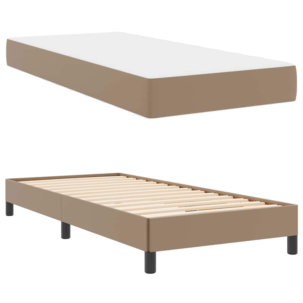 Bedframe met matras Cappuccino 100 x 200 cm Stof – afbeelding 6