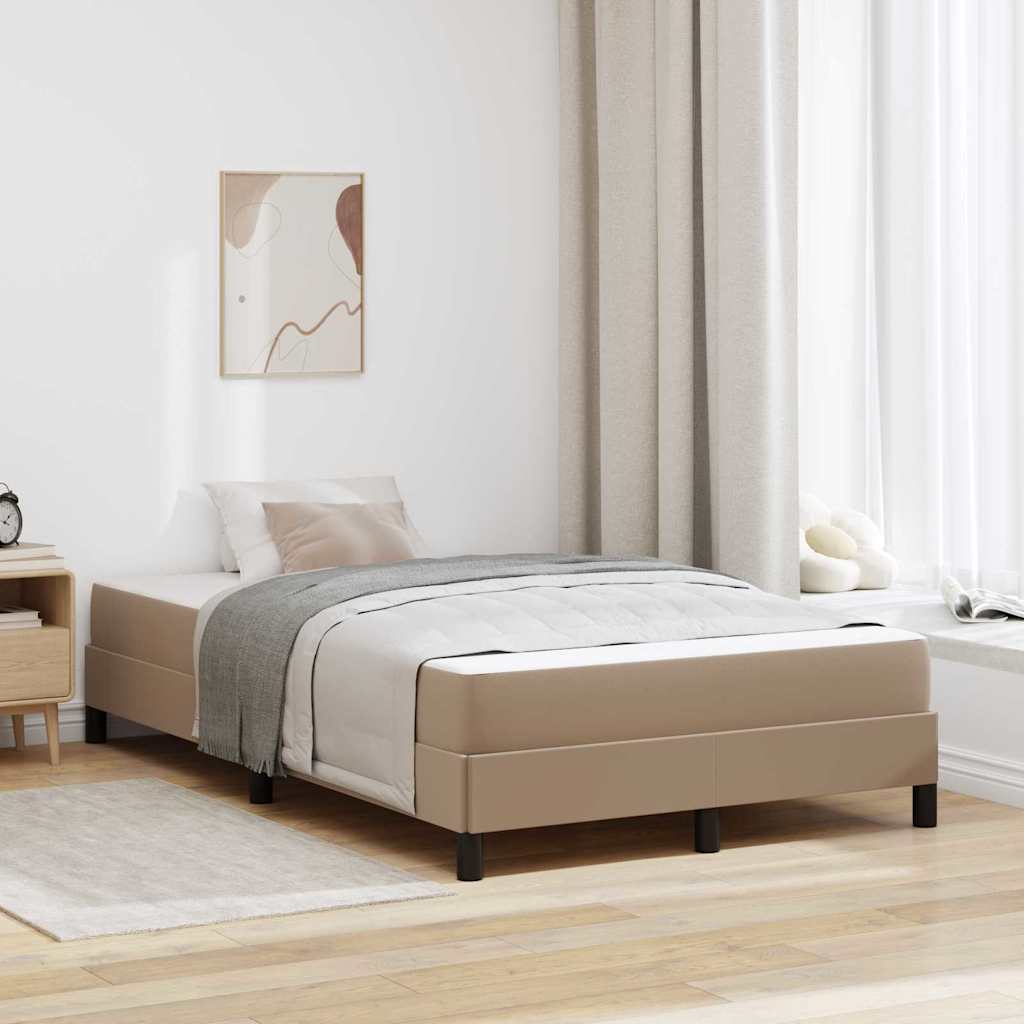 Bedframe met matras Cappuccino 120 x 190 cm Stof – afbeelding 1
