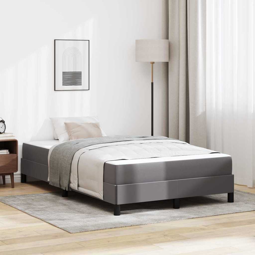 Bedframe met matras Grijs 120 x 200 cm Stof – afbeelding 1