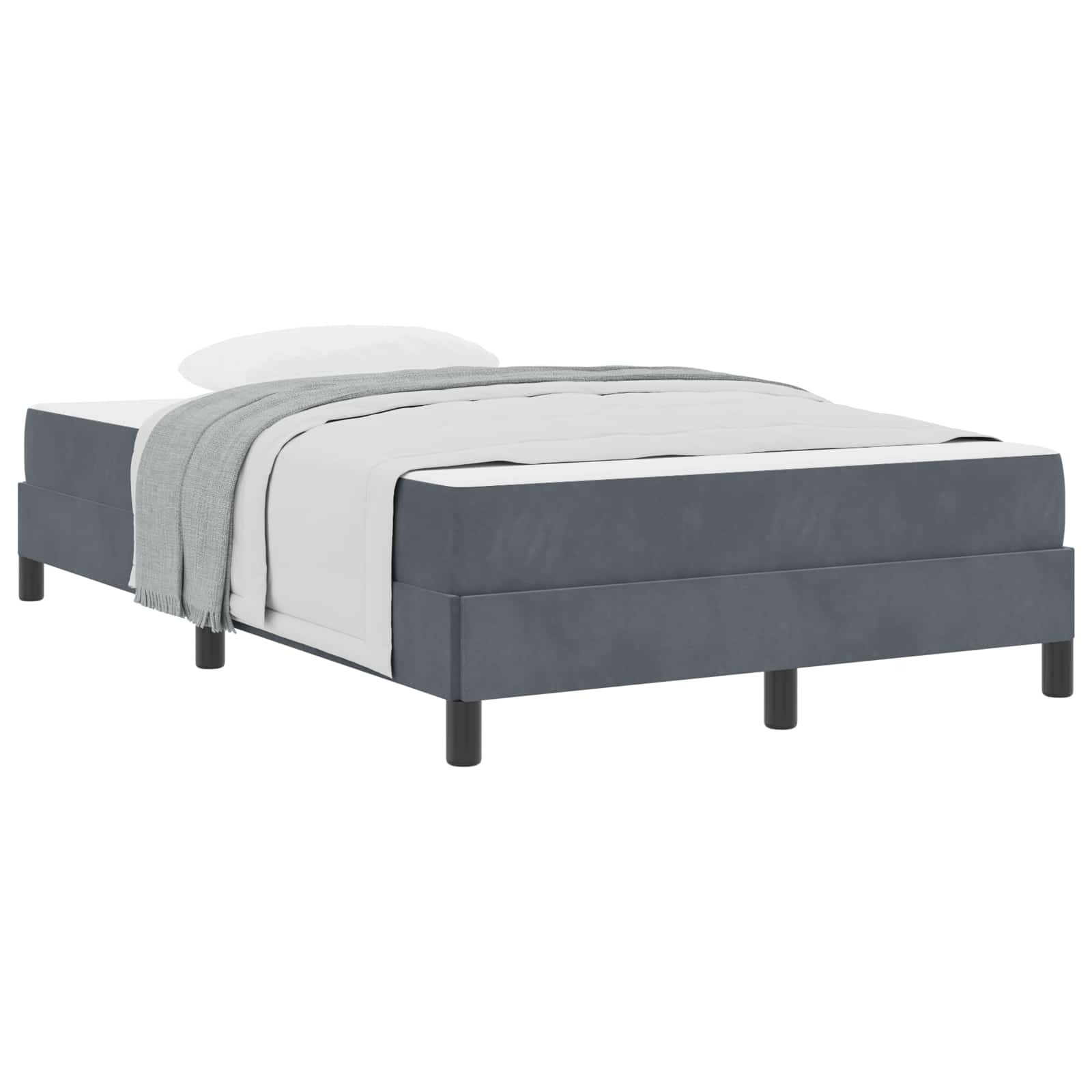 Boxspringbed met matras Donkergrijs 120 x 210 cm Stof – afbeelding 2