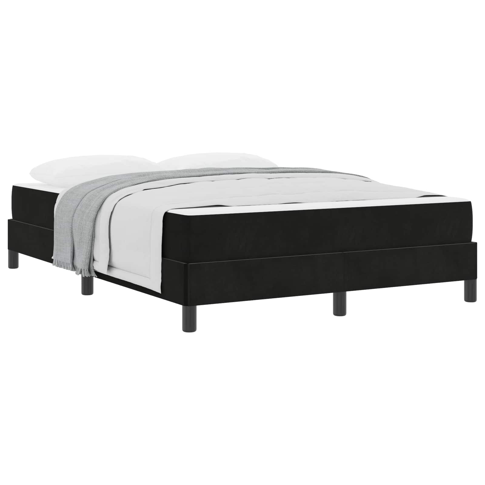 Boxspringbed met matras Zwart 140 x 210 cm Stof – afbeelding 2