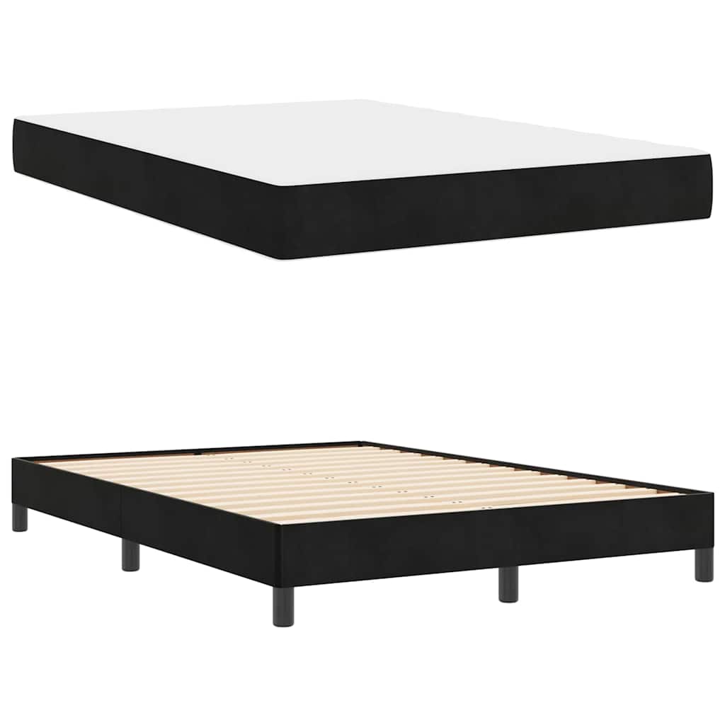 Boxspringbed met matras Zwart 140 x 210 cm Stof – afbeelding 4