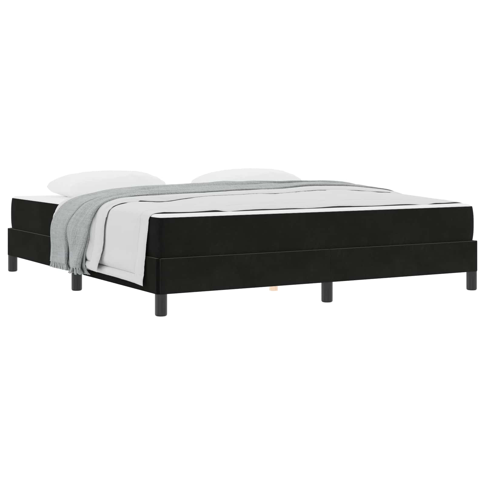 Boxspringbed met matras Zwart 180 x 210 cm Stof – afbeelding 2