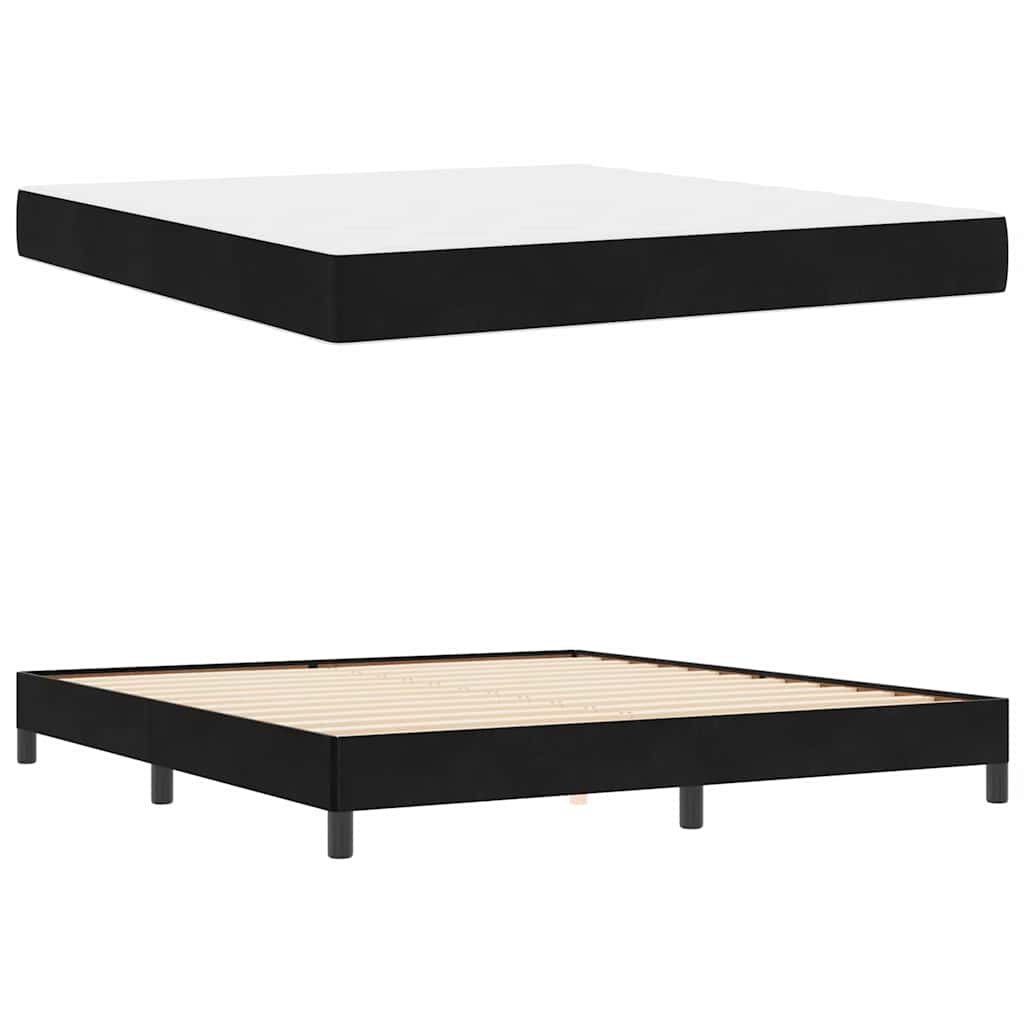 Boxspringbed met matras Zwart 180 x 210 cm Stof – afbeelding 4