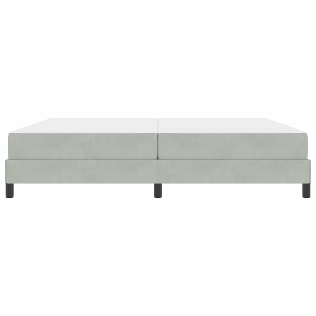 Boxspringbed met matras Lichtgrijs 200 x 210 cm Stof – afbeelding 5