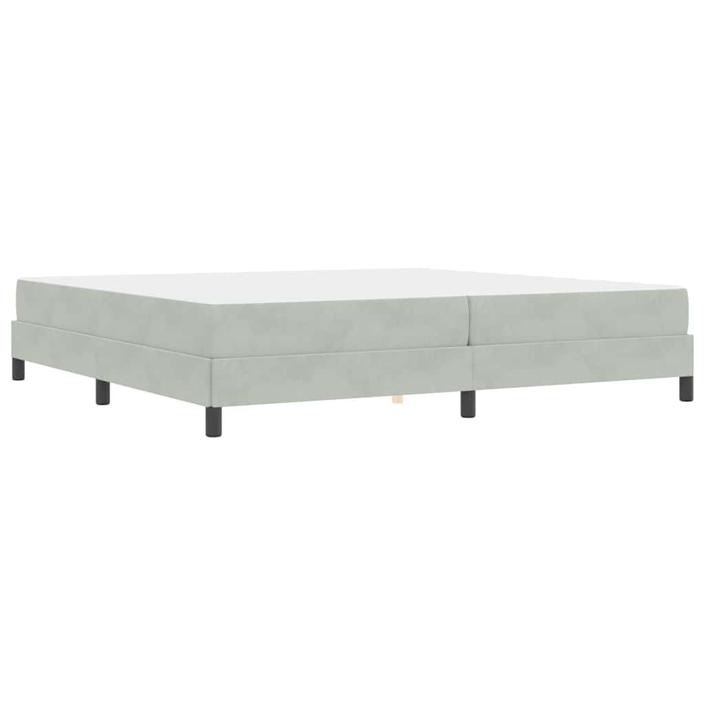 Boxspringbed met matras Lichtgrijs 200 x 210 cm Stof – afbeelding 7