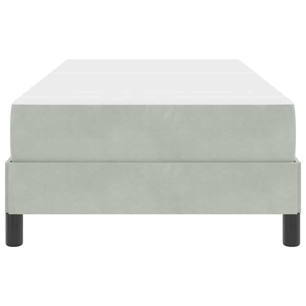 Boxspringbed met matras Lichtgrijs 100 x 220 cm Stof – afbeelding 5