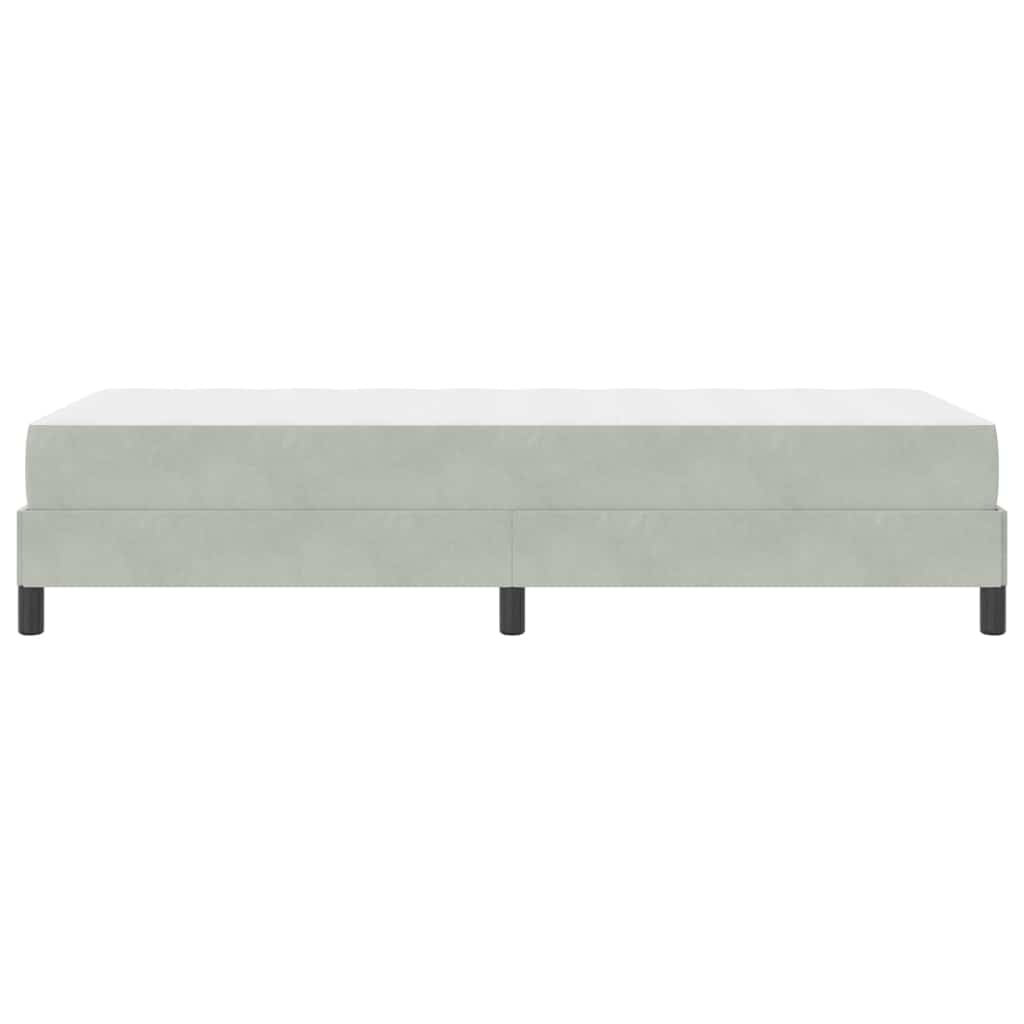 Boxspringbed met matras Lichtgrijs 100 x 220 cm Stof – afbeelding 6