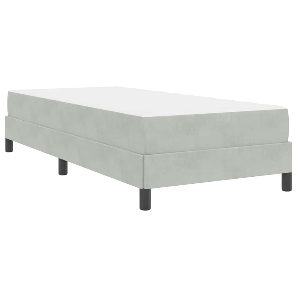 Boxspringbed met matras Lichtgrijs 100 x 220 cm Stof – afbeelding 7