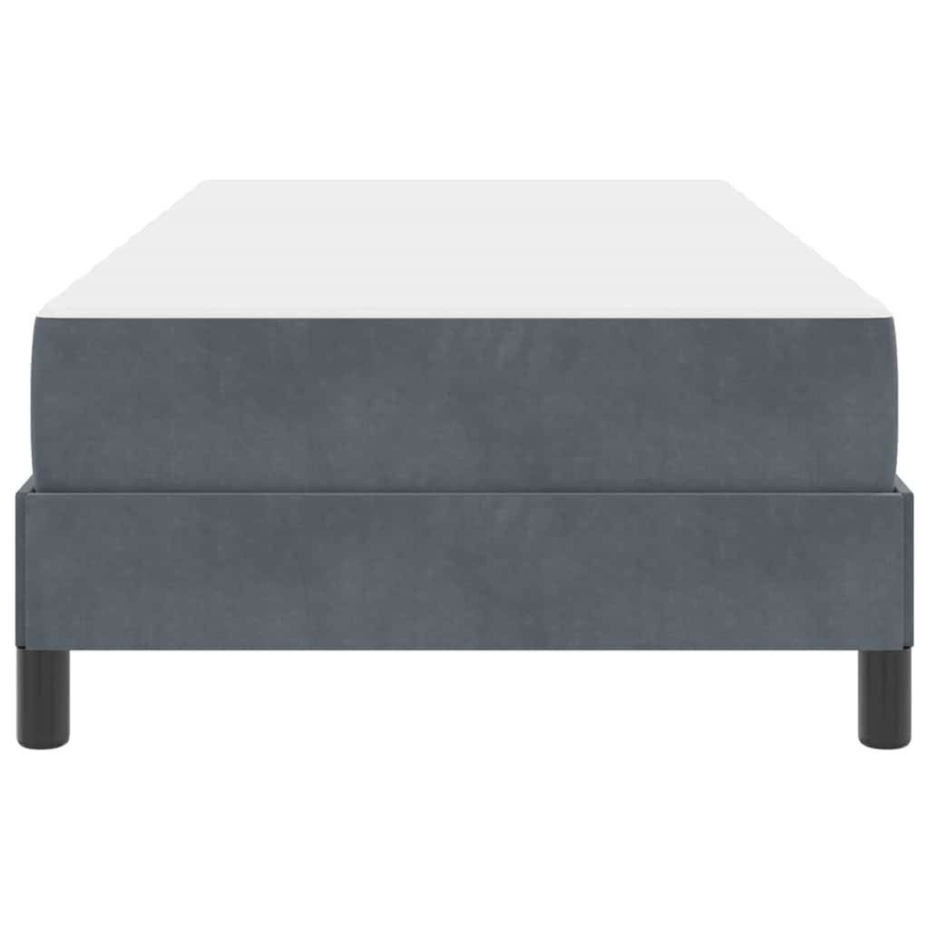 Boxspringbed met matras Donkergrijs 100 x 220 cm Stof – afbeelding 5