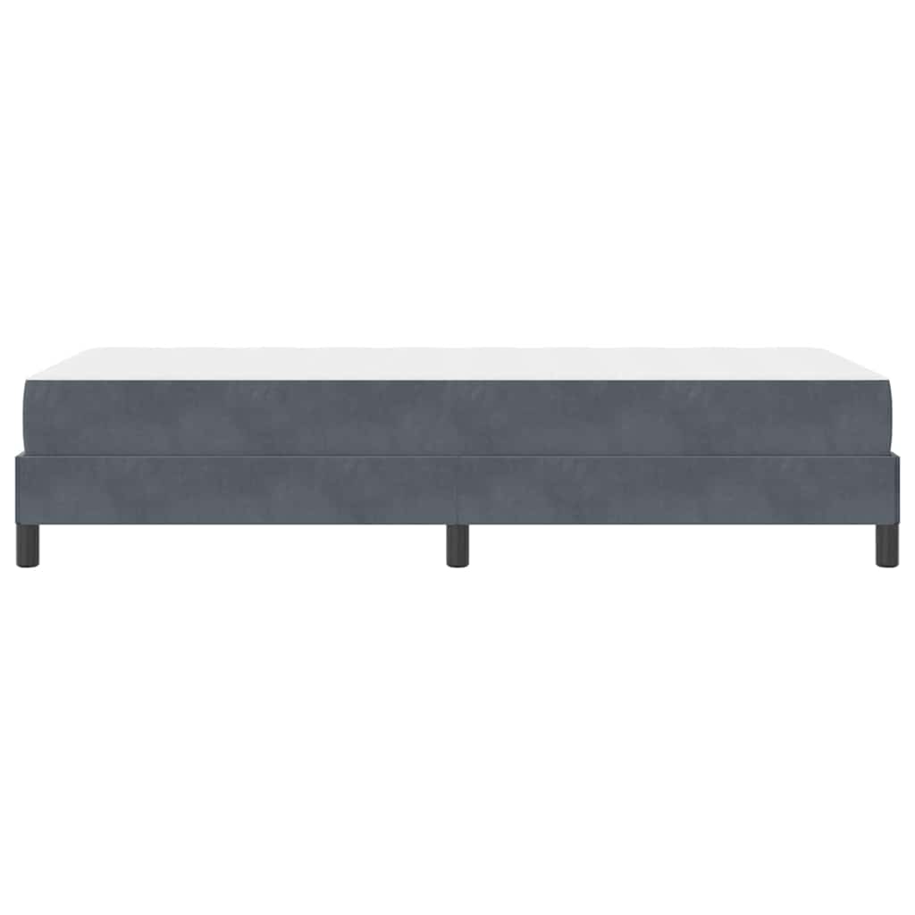 Boxspringbed met matras Donkergrijs 100 x 220 cm Stof – afbeelding 6
