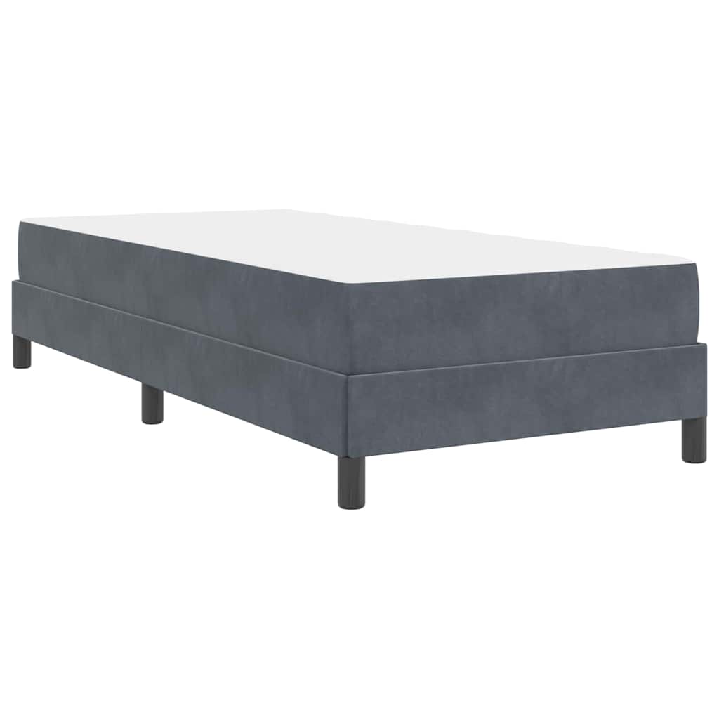 Boxspringbed met matras Donkergrijs 100 x 220 cm Stof – afbeelding 7