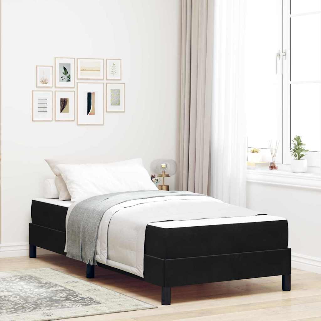 Boxspringbed met matras Zwart 100 x 220 cm Stof – afbeelding 1