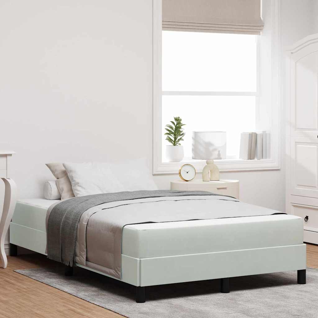 Boxspringbed met matras Lichtgrijs 120 x 220 cm Stof – afbeelding 1