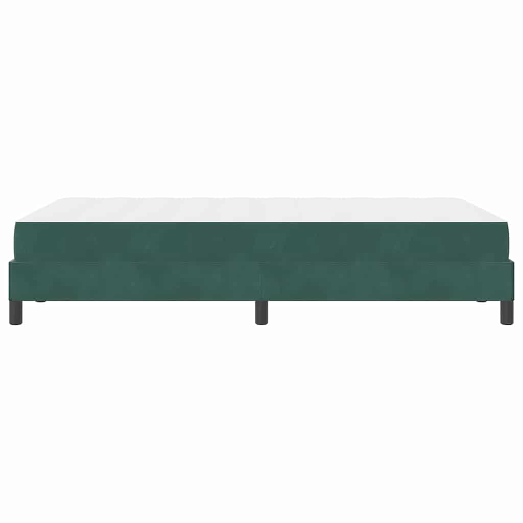 Boxspringbed met matras Donkergroen 120 x 220 cm Stof – afbeelding 6