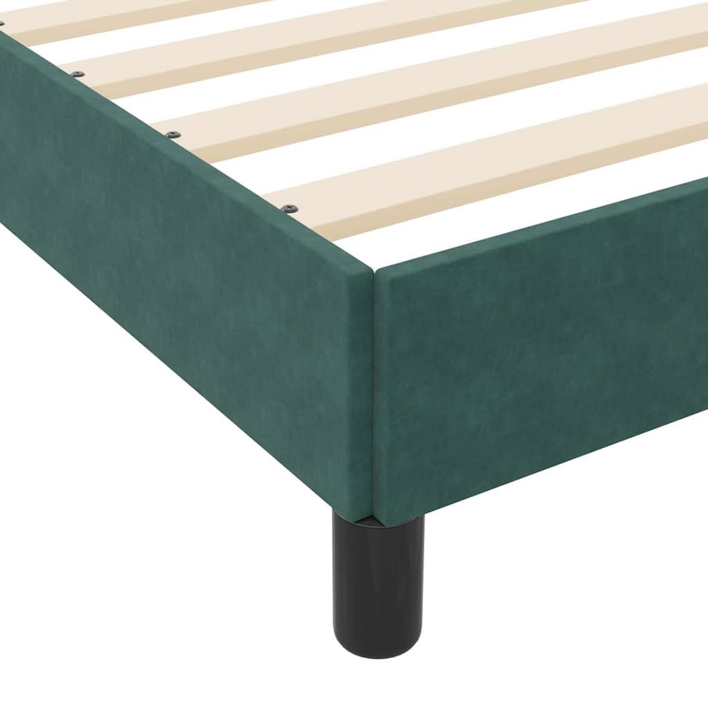 Boxspringbed met matras Donkergroen 120 x 220 cm Stof – afbeelding 8
