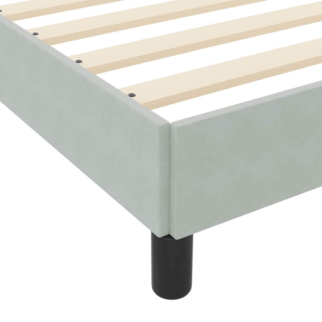 Boxspringbed met matras Lichtgrijs 140 x 220 cm Stof – afbeelding 8
