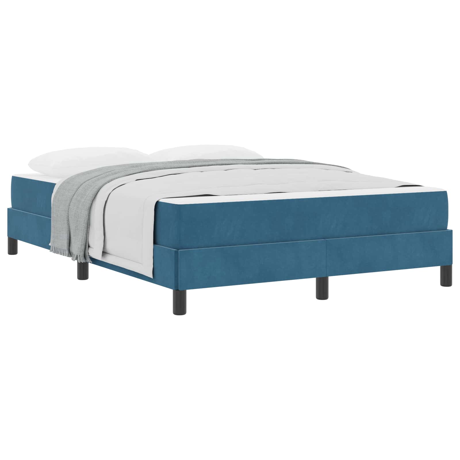 Boxspringbed met matras Donkerblauw 140 x 220 cm Stof – afbeelding 2