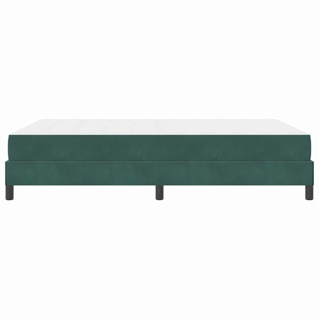 Boxspringbed met matras Donkergroen 160 x 220 cm Stof – afbeelding 6
