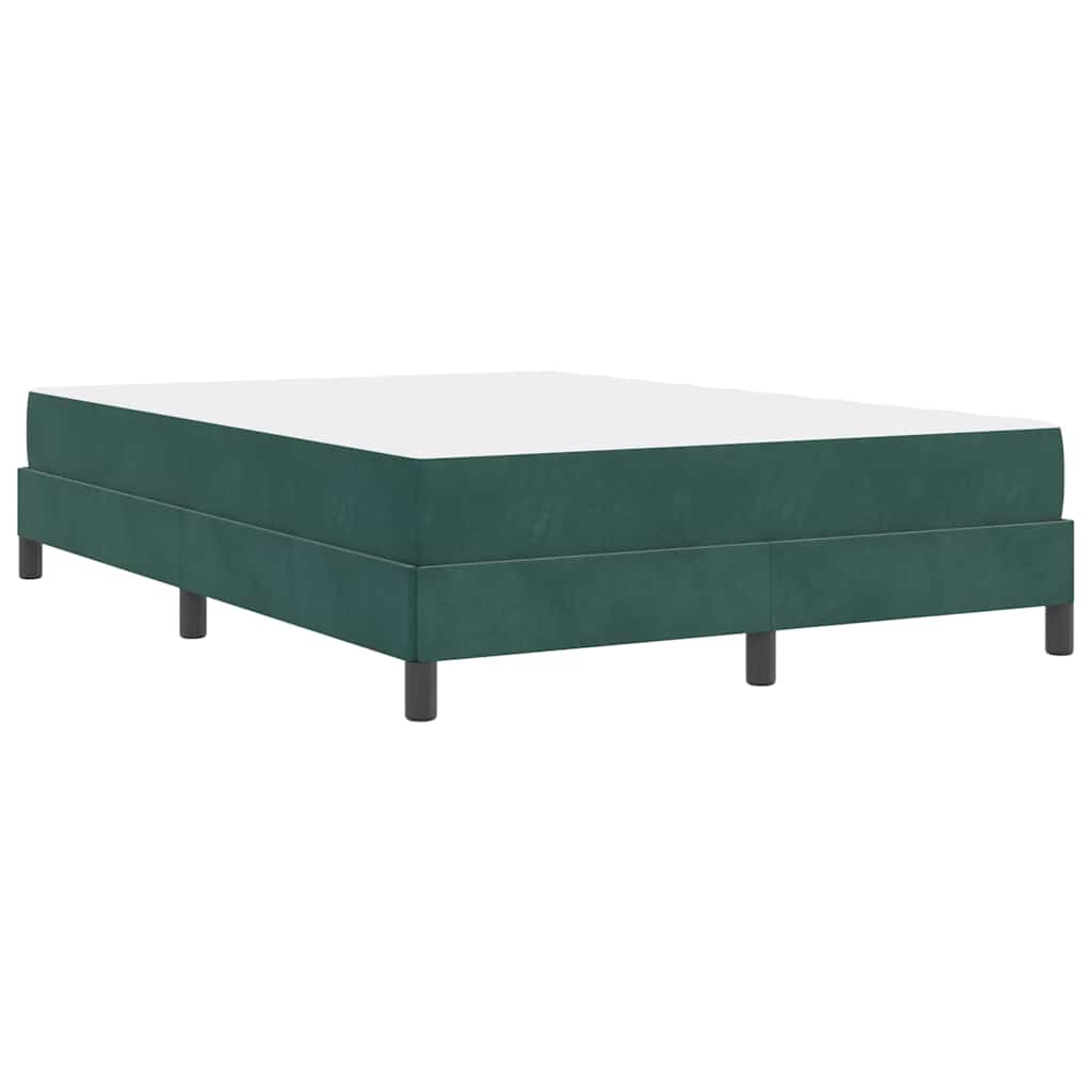 Boxspringbed met matras Donkergroen 160 x 220 cm Stof – afbeelding 7