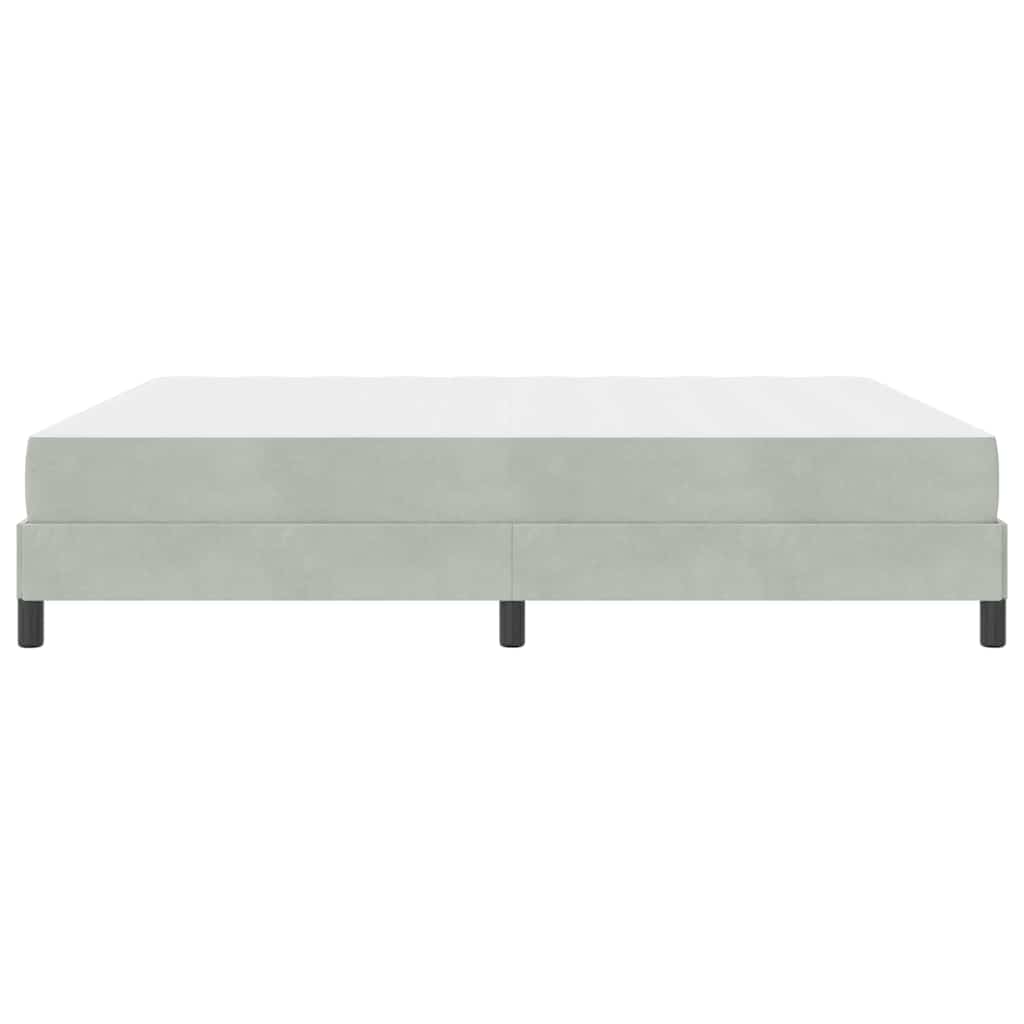 Boxspringbed met matras Lichtgrijs 180 x 220 cm Stof – afbeelding 6