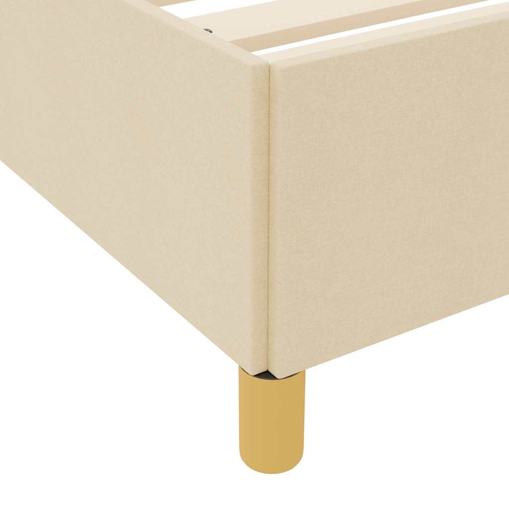 Bedframe met matras Crème 140 x 190 cm Stof – afbeelding 10