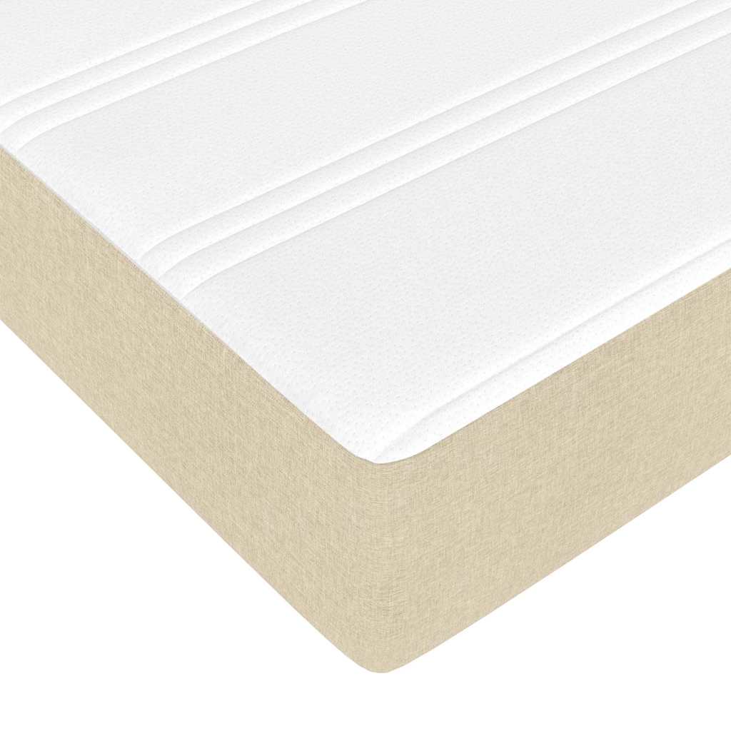 Bedframe met matras Crème 140 x 190 cm Stof – afbeelding 11
