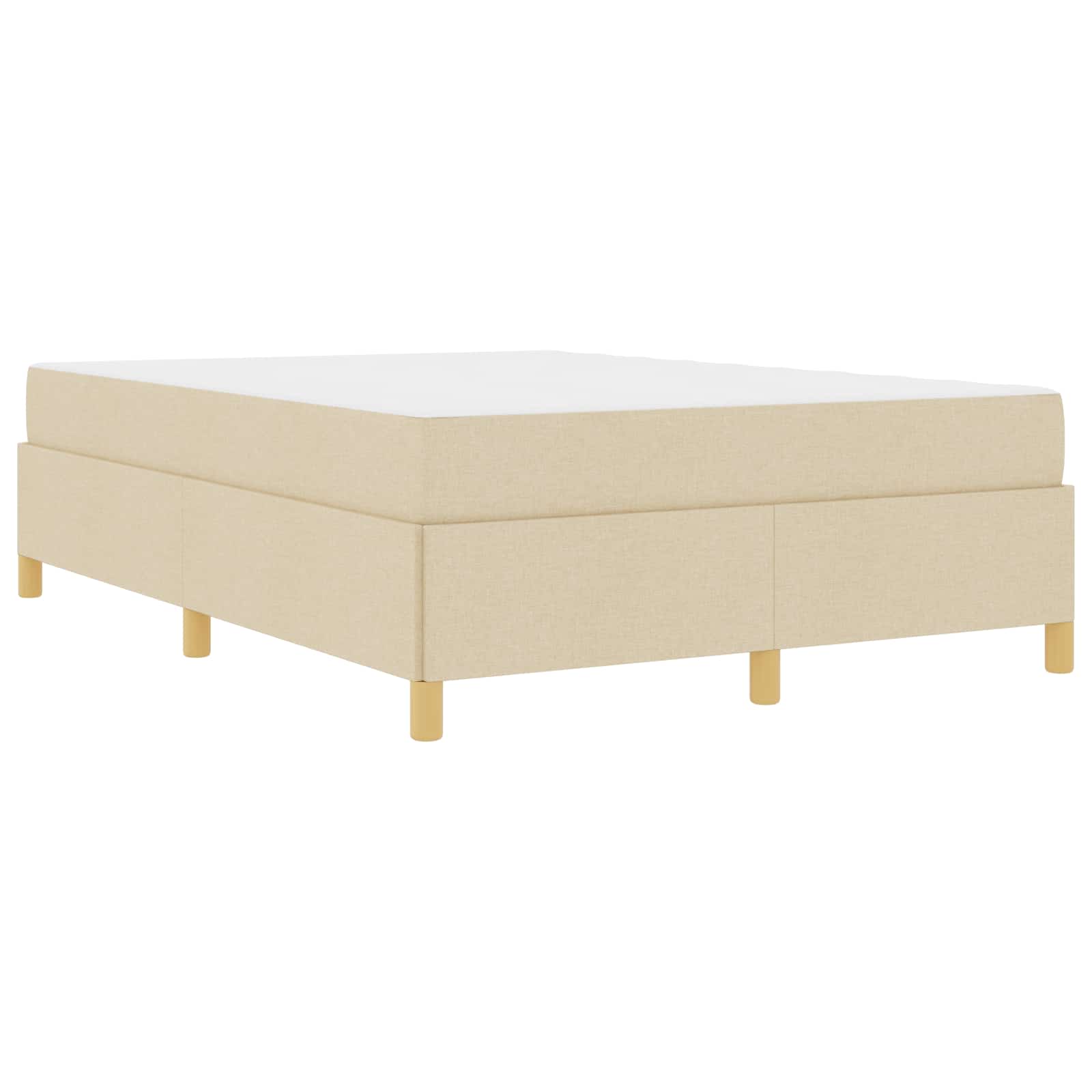Bedframe met matras Crème 140 x 190 cm Stof – afbeelding 4