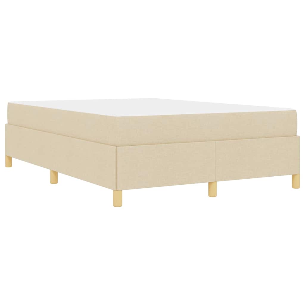 Bedframe met matras Crème 140 x 190 cm Stof – afbeelding 9