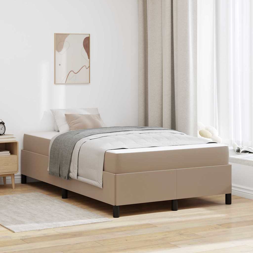 Bedframe met matras Cappuccino 120 x 190 cm Stof – afbeelding 1