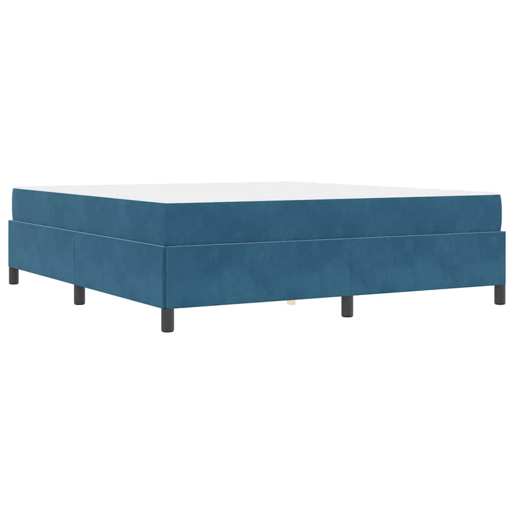 Bedframe met matras Donkerblauw 180 x 200 cm Stof – afbeelding 9