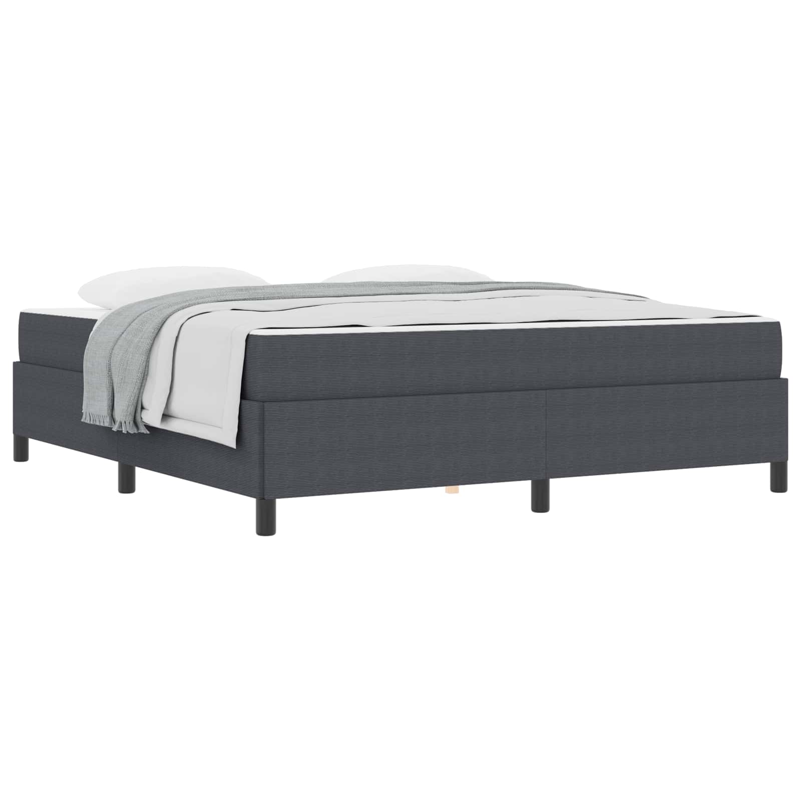 Bedframe met matras Donkergrijs 180 x 200 cm Stof – afbeelding 2