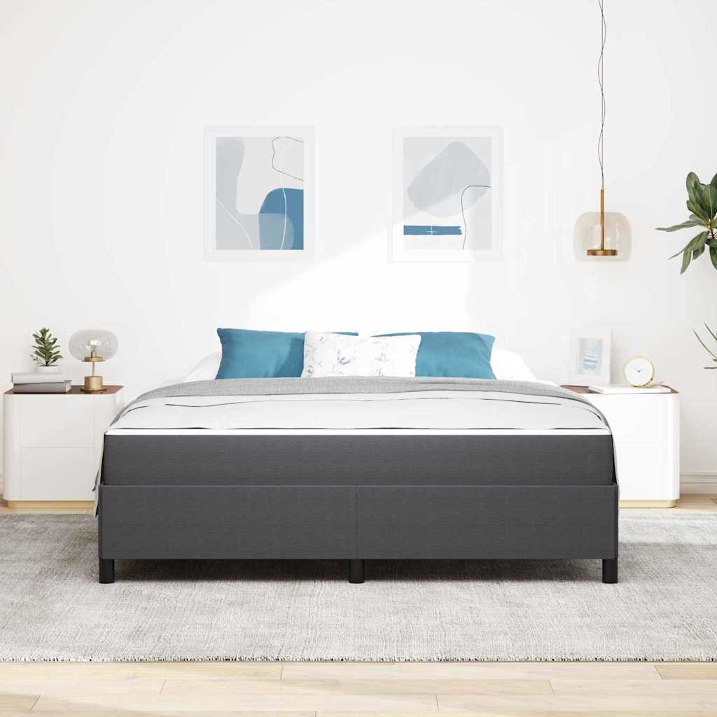 Bedframe met matras Donkergrijs 180 x 200 cm Stof – afbeelding 3