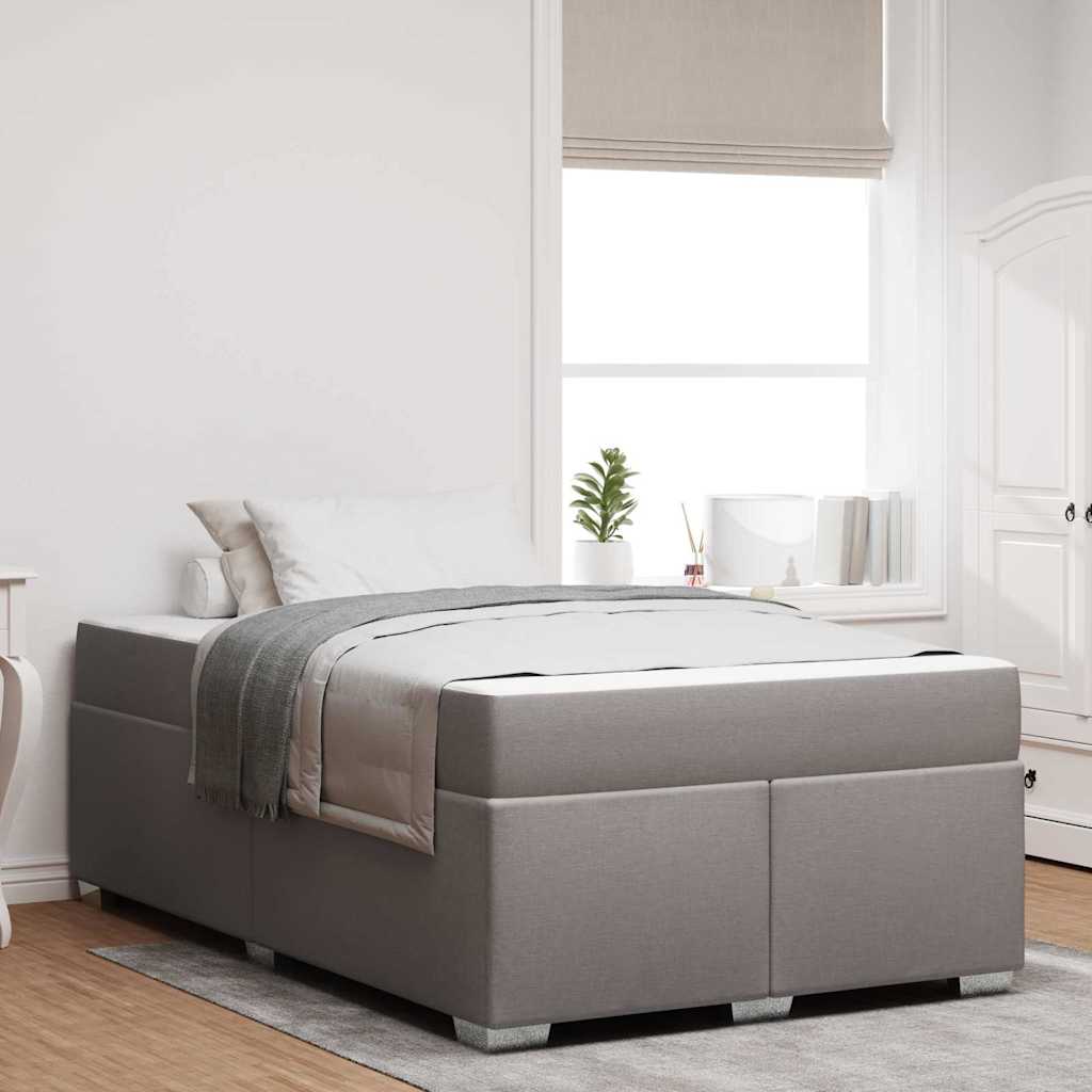 Bedframe met matras Taupe 120 x 190 cm Stof – afbeelding 1