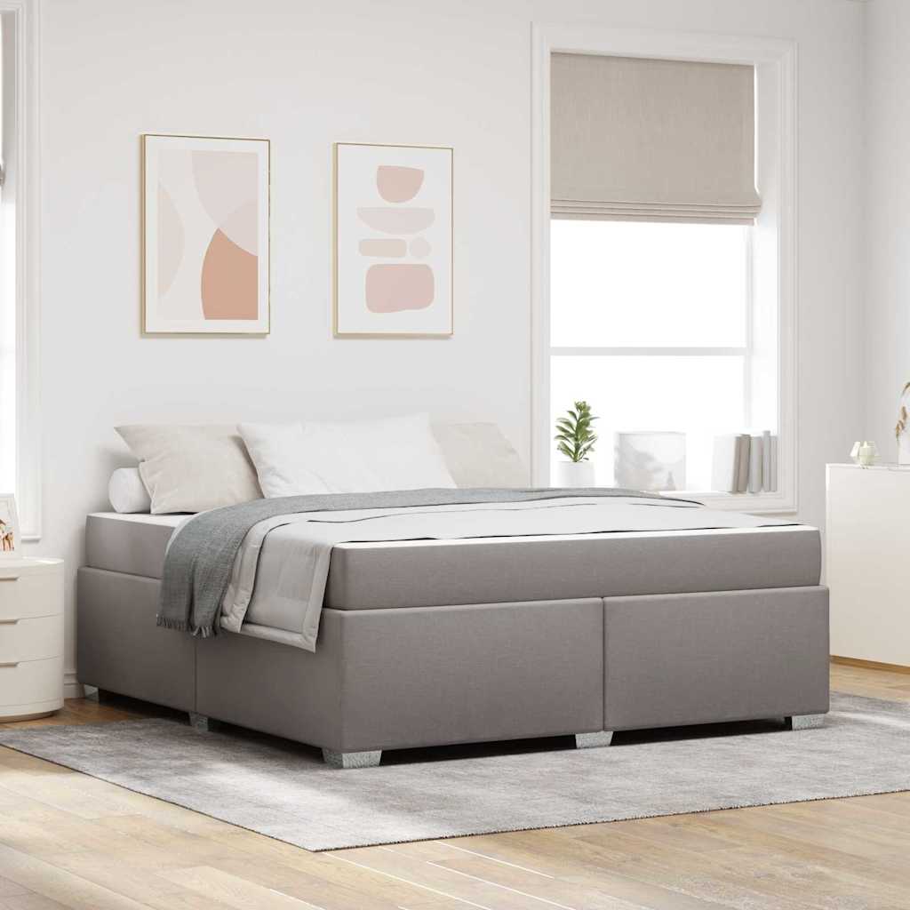 Bedframe met matras Taupe 180 x 200 cm Stof