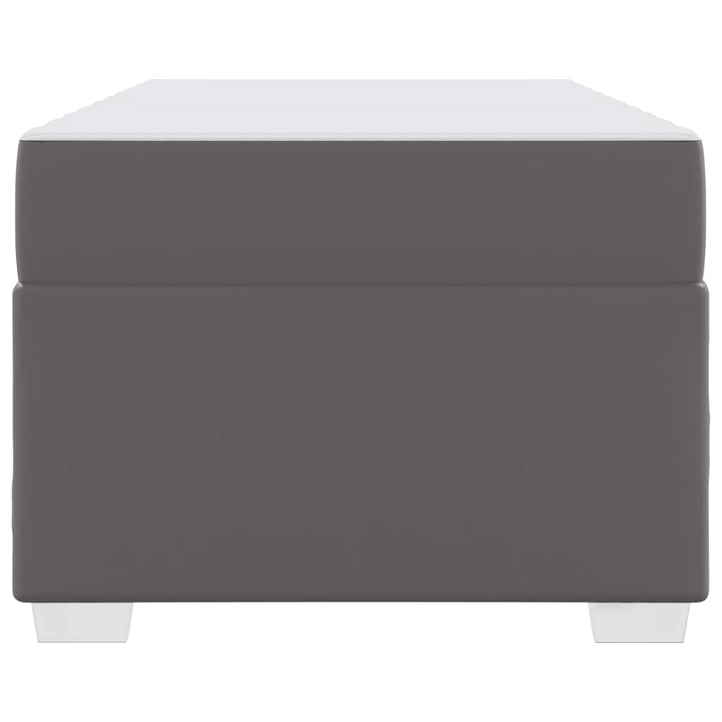 Bedframe met matras Grijs 90 x 200 cm Stof – afbeelding 5
