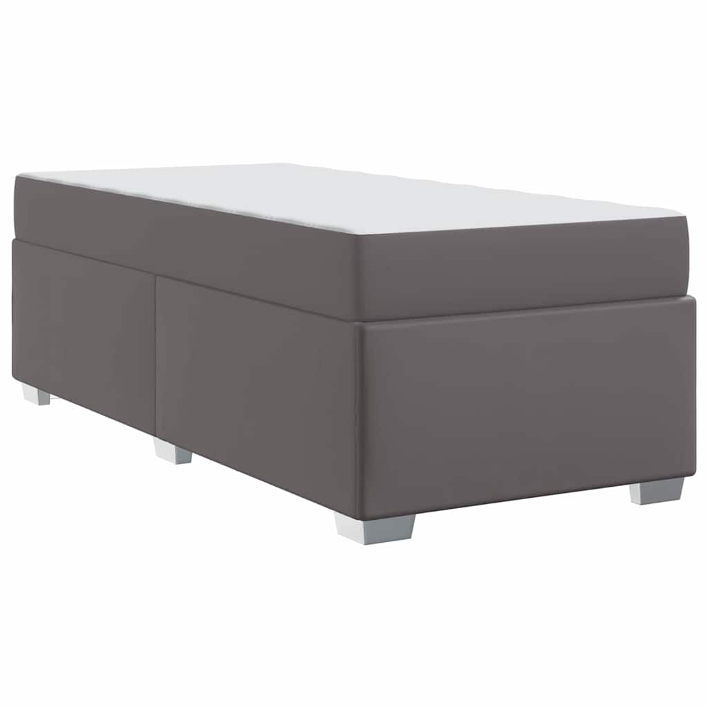 Bedframe met matras Grijs 90 x 200 cm Stof – afbeelding 7