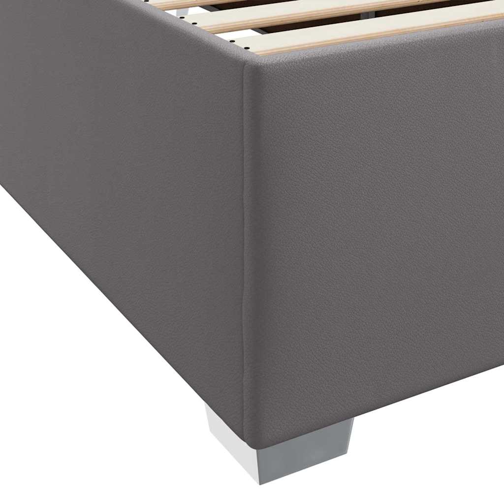 Bedframe met matras Grijs 90 x 200 cm Stof – afbeelding 8