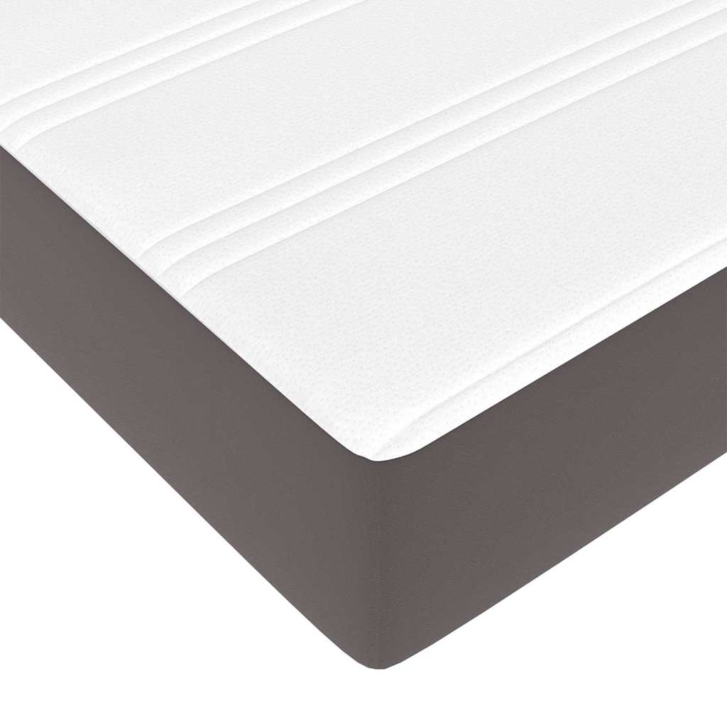 Bedframe met matras Grijs 90 x 200 cm Stof – afbeelding 9