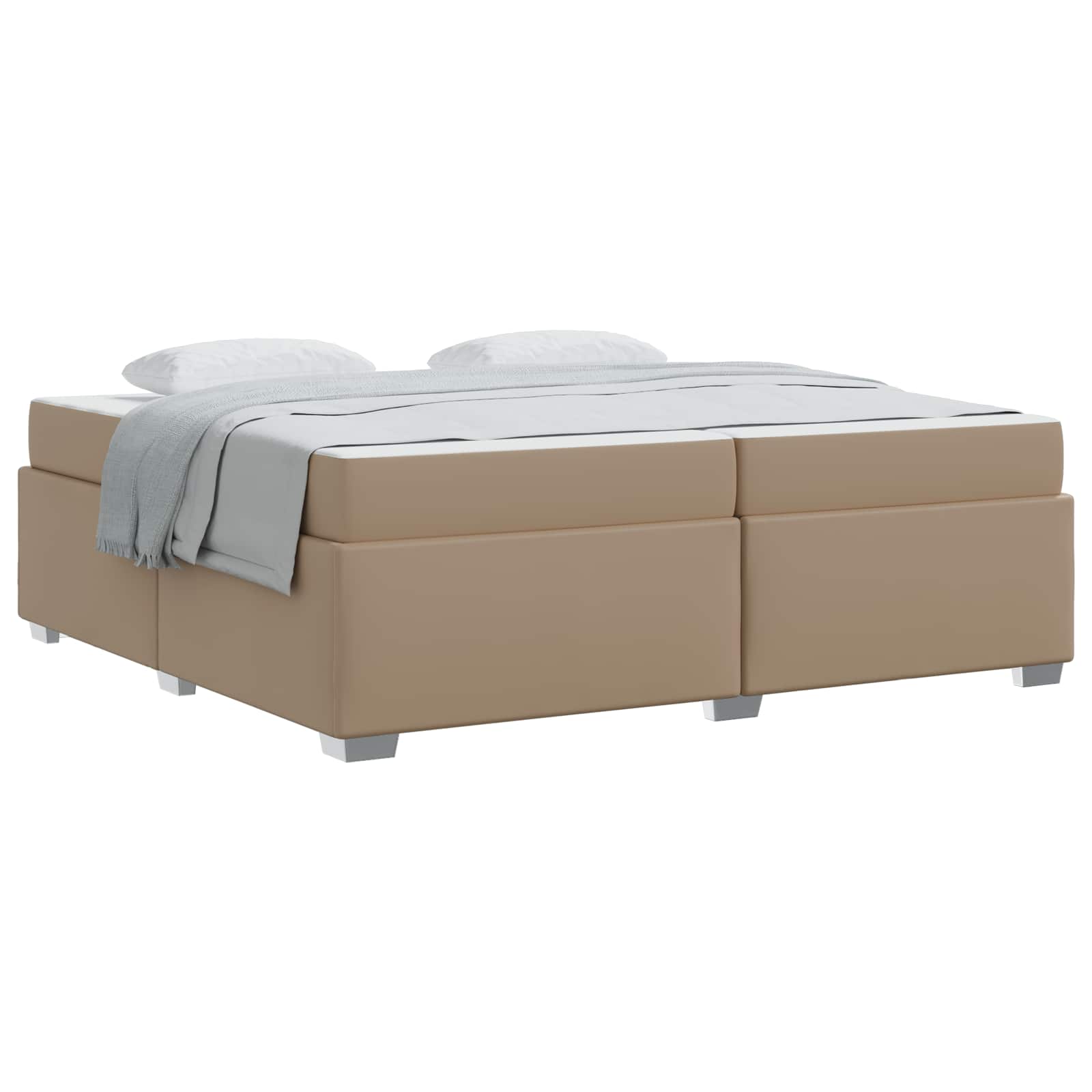 Bedframe met matras Cappuccino 200 x 200 cm Stof – afbeelding 2