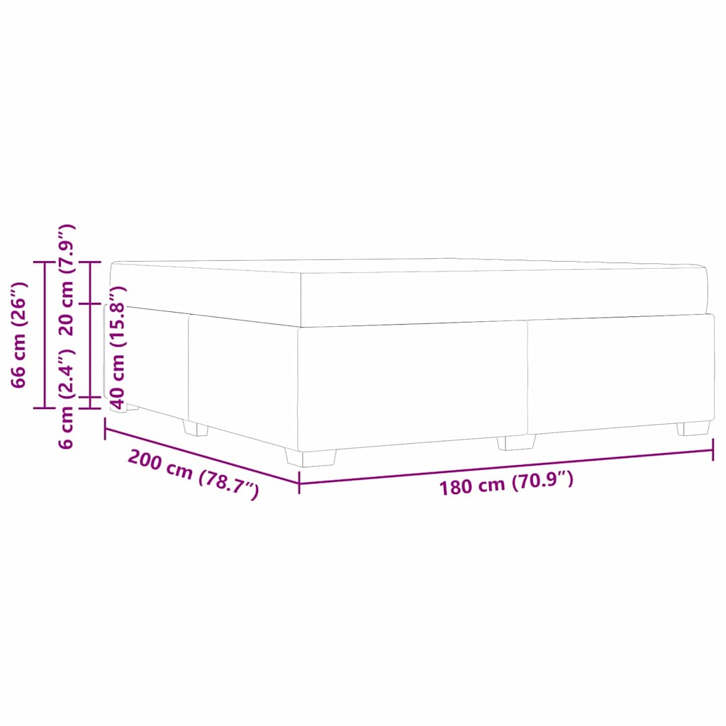 Bedframe met matras Roze 180 x 200 cm Stof – afbeelding 11