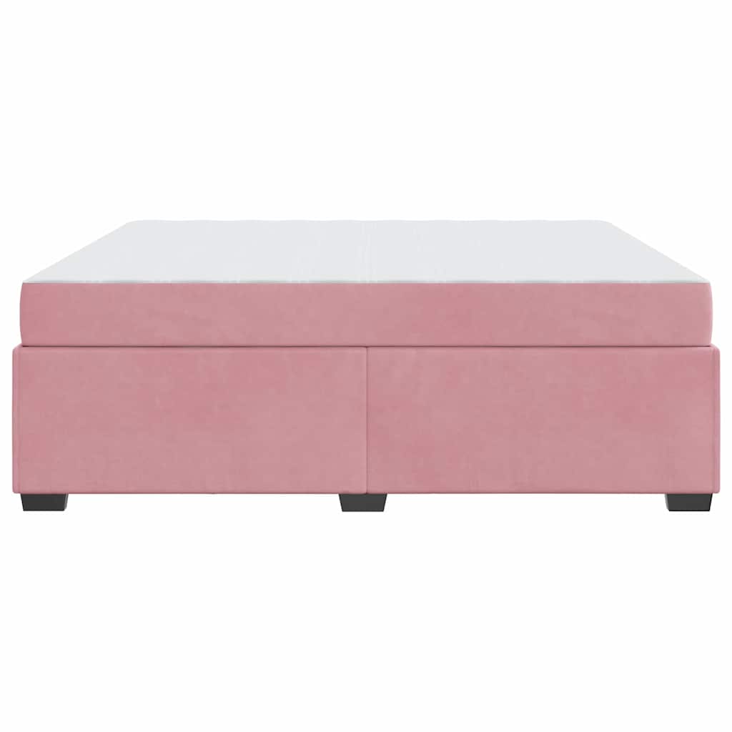Bedframe met matras Roze 180 x 200 cm Stof – afbeelding 6