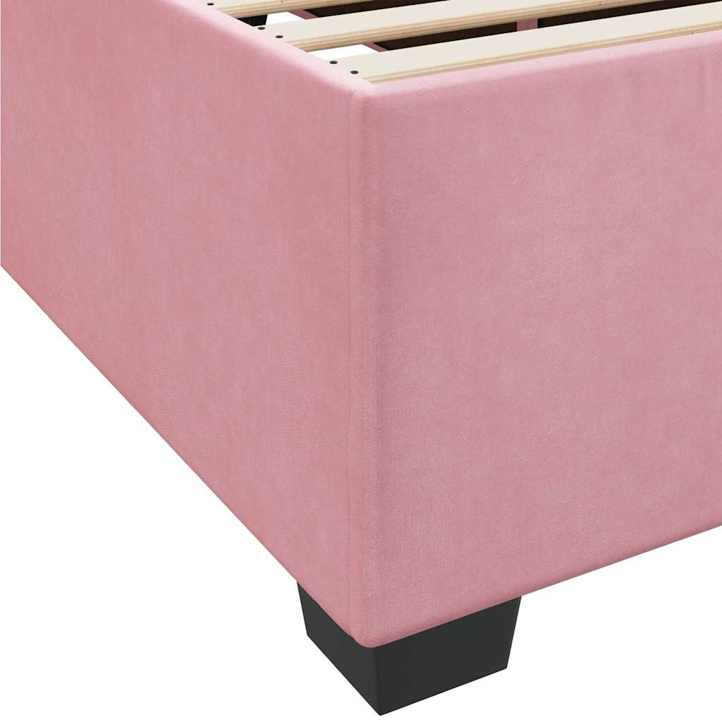 Bedframe met matras Roze 180 x 200 cm Stof – afbeelding 8