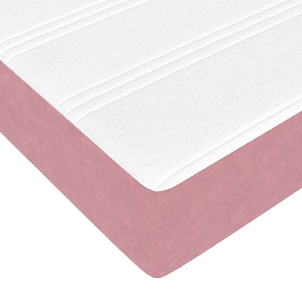 Bedframe met matras Roze 180 x 200 cm Stof – afbeelding 9