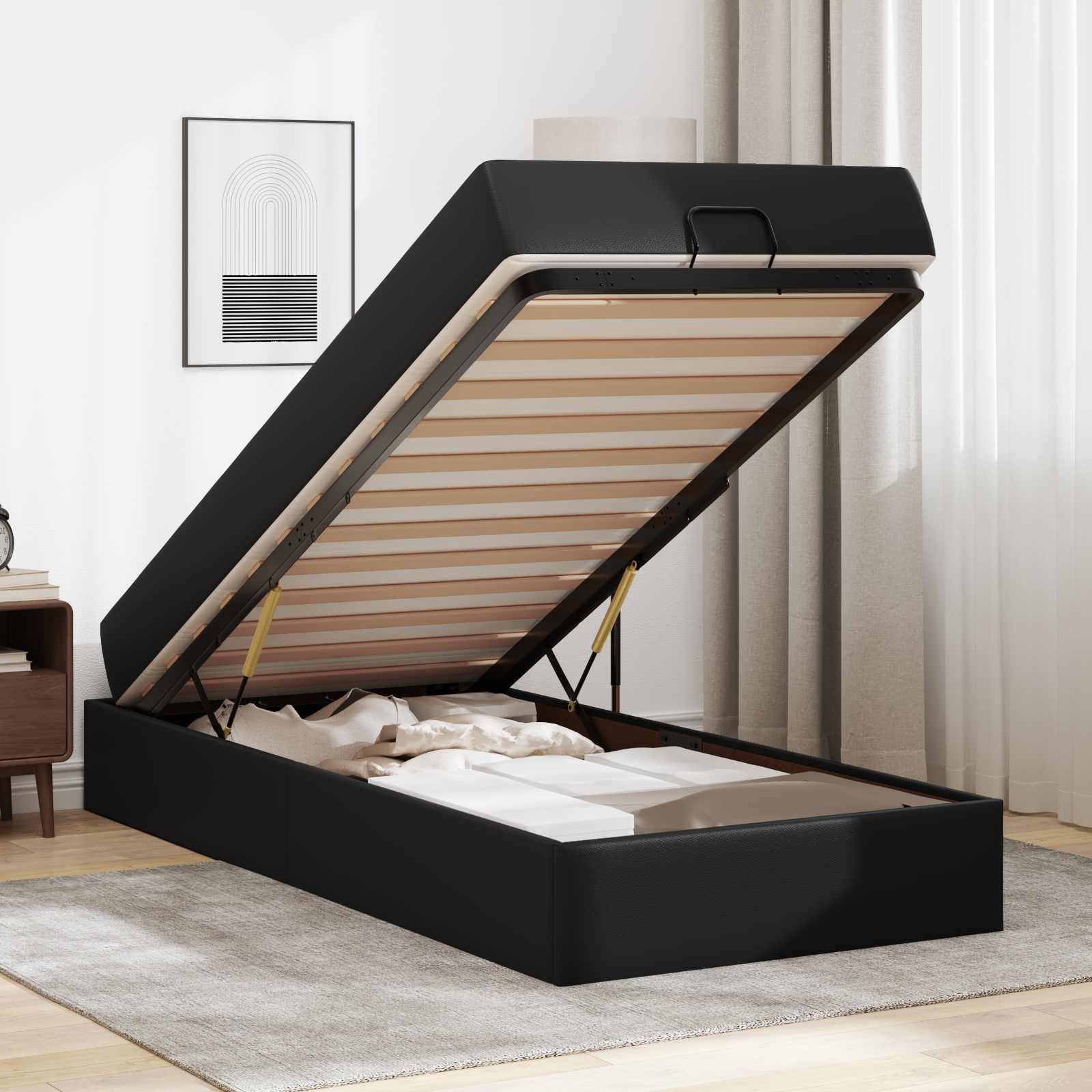 Bedframe met matras Anders 2 pcs Zwart PVC – afbeelding 4